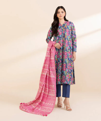 Sapphirer Printed Khaddar 3pc  Sapphire Digital Printed Khaddar 3pc SKU:SAPP-P-KHDR-1298