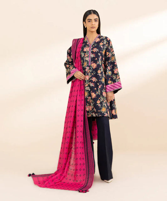 Sapphirer Printed Khaddar 3pc  Sapphire Digital Printed Khaddar 3pc SKU:SAPP-P-L-KHDR-1304